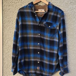 Ledendary Whitetails Mens Blue Flannel Shirt